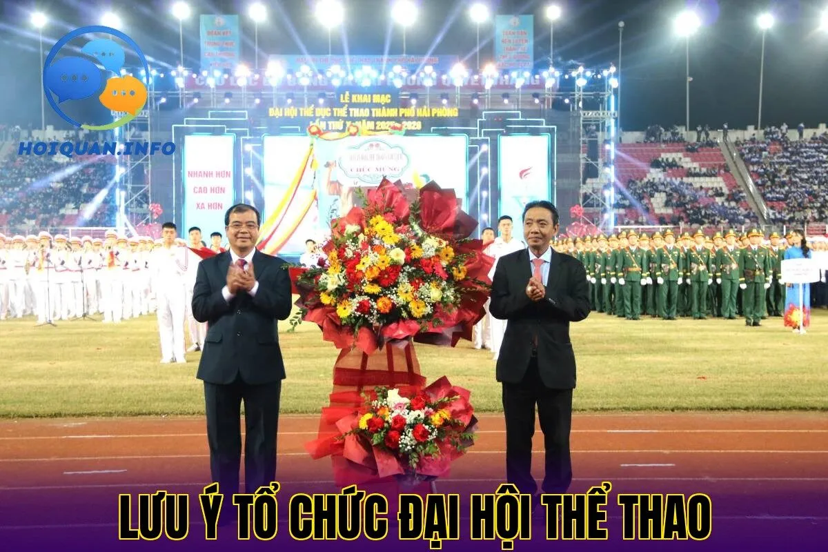 lưu ý tổ chức đại hội thể thao