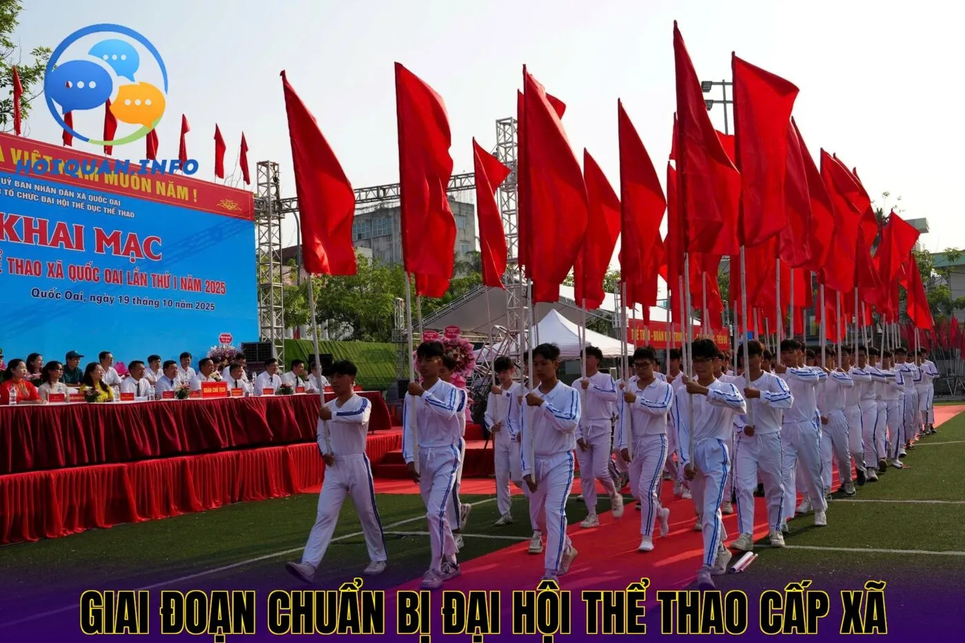 Giai đoạn chuẩn bị đại hội thể thao cấp xã