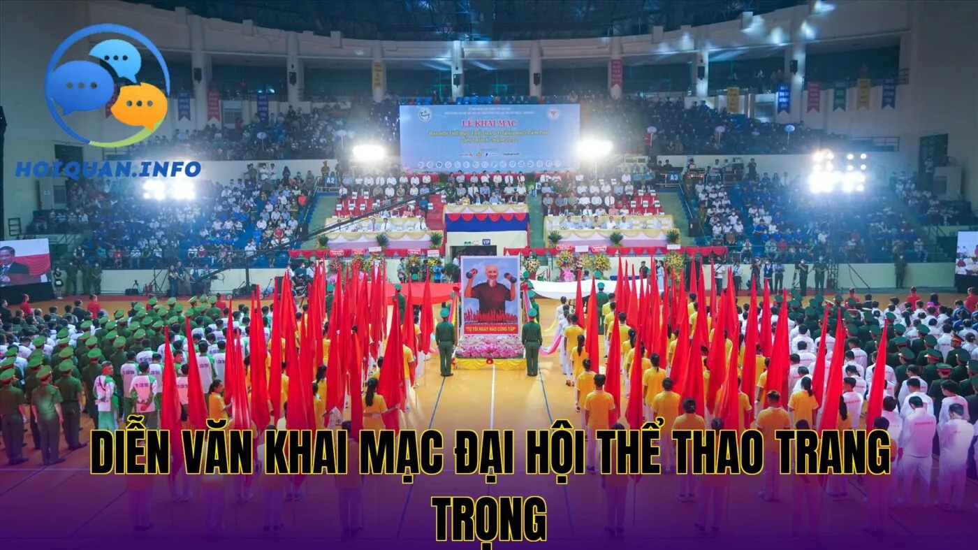 Diễn văn khai mạc đại hội thể thao trang trọng