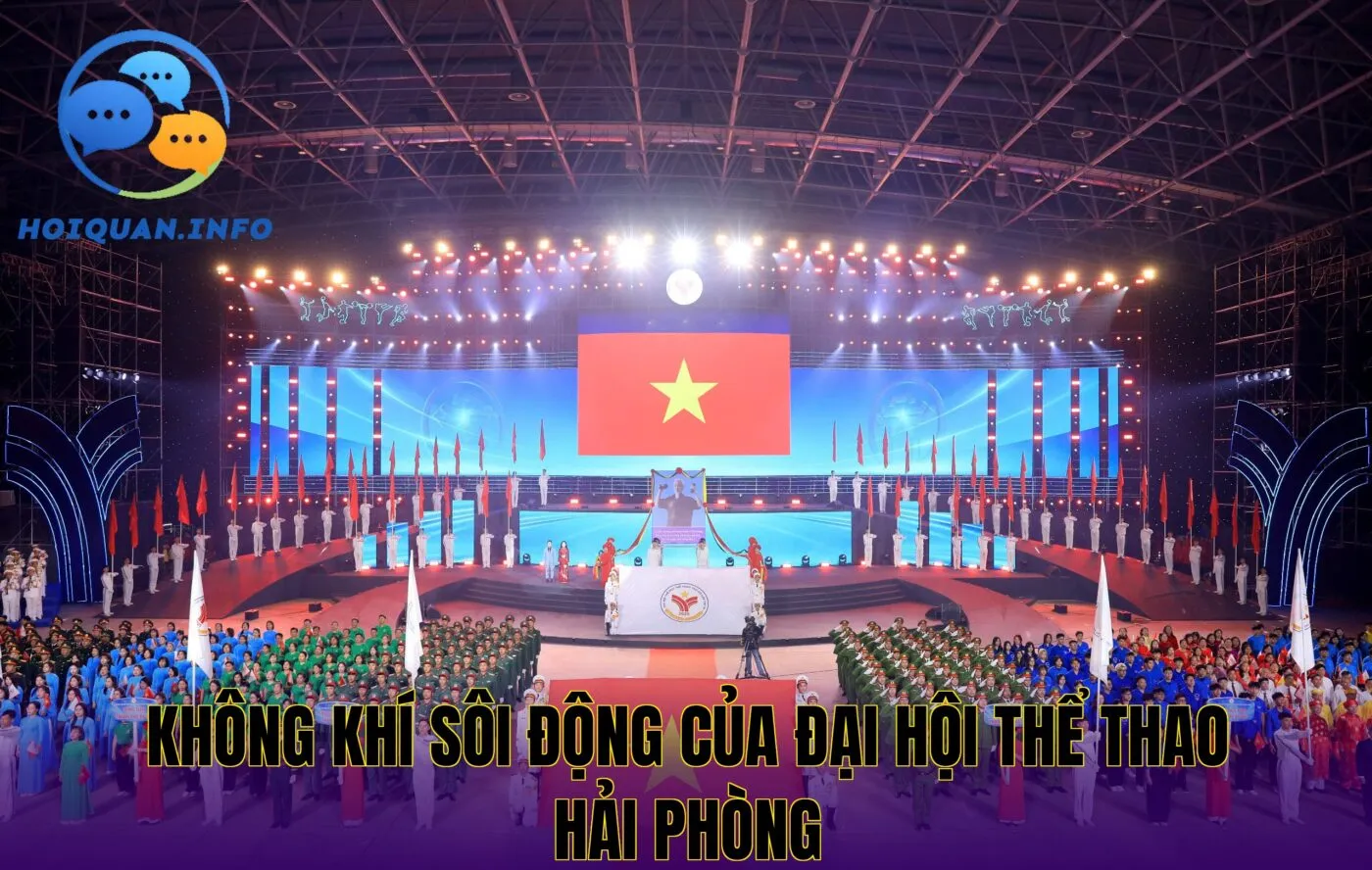 Không khí sôi động của đại hội thể thao Hải Phòng