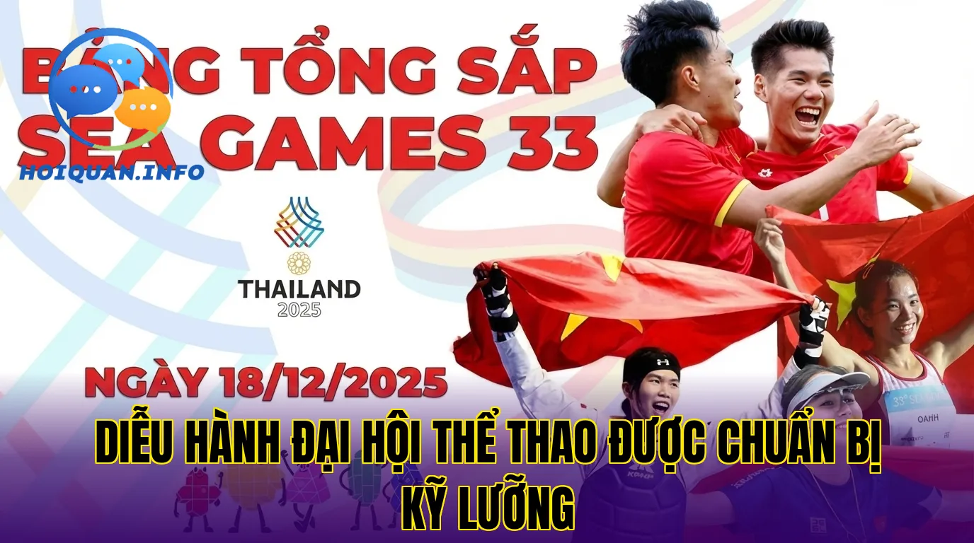 Diễu hành đại hội thể thao được chuẩn bị kỹ lưỡng