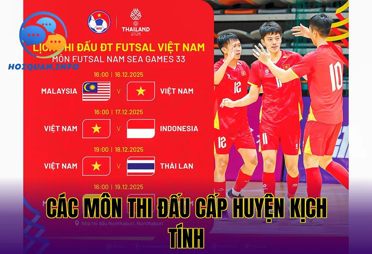 Các môn thi đấu cấp huyện kịch tính