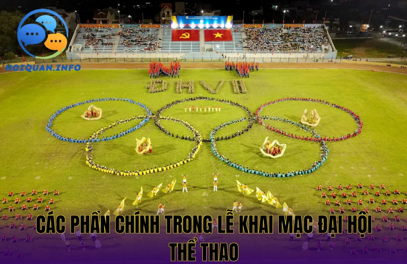 Các phần chính trong lễ khai mạc đại hội thể thao