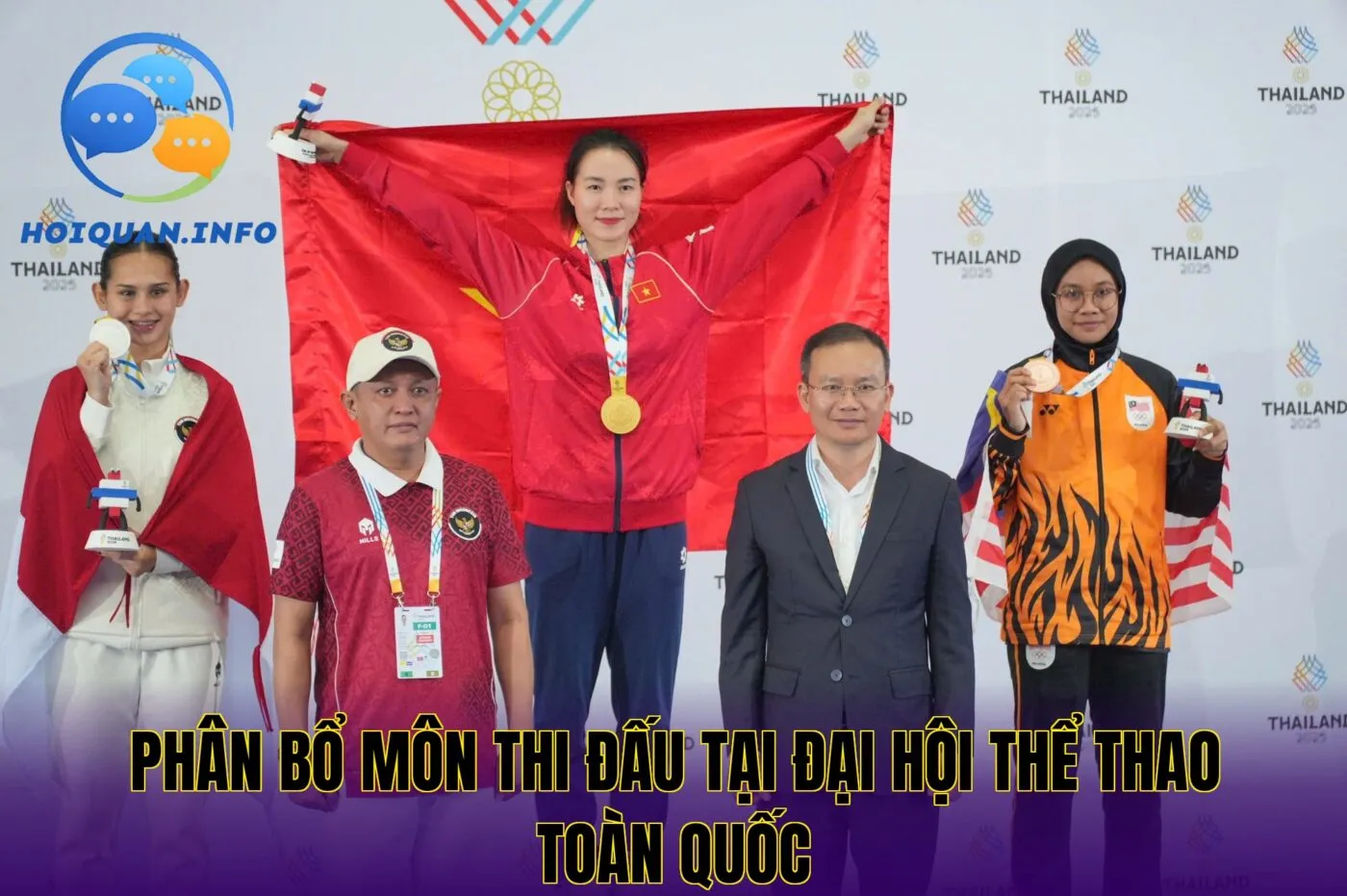 Phân bổ môn thi đấu tại đại hội thể thao toàn quốc